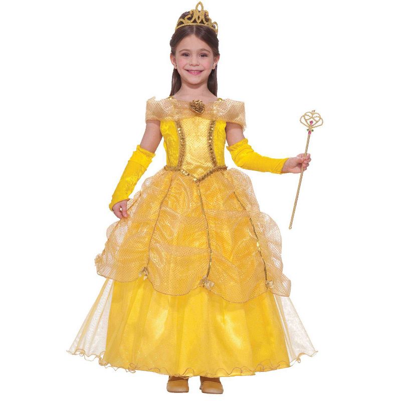 Kids' Golden Princess Halloween Costume L