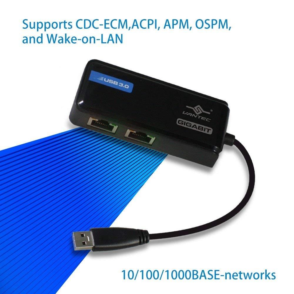 Vantec USB 3.0 to Dual Gigabit Ethernet Network Adapter (CB-U320GNA)