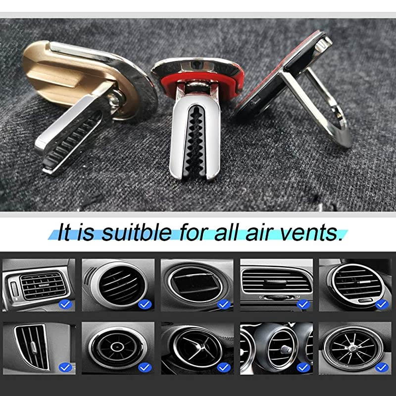 Metal Phone Ring Holder  3in1 Universal car Bracket Mobile Phone Bracket and Mobile Phone Ring Buckle are Suitable for All Mobile Phones 360 &deg;Rotation and 120 &deg;Turning Gold