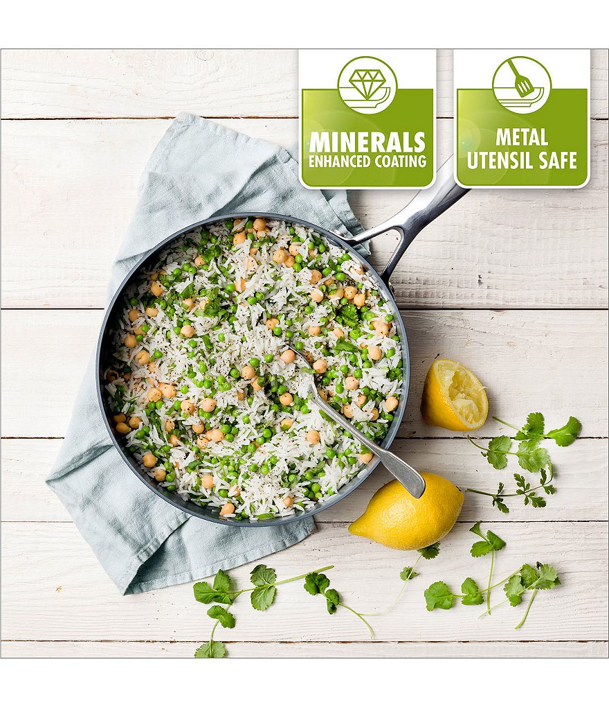 GreenPan Valencia Pro Magneto Ceramic Non-Stick 4.5-Quart Covered Saute Pan with Helper Handle