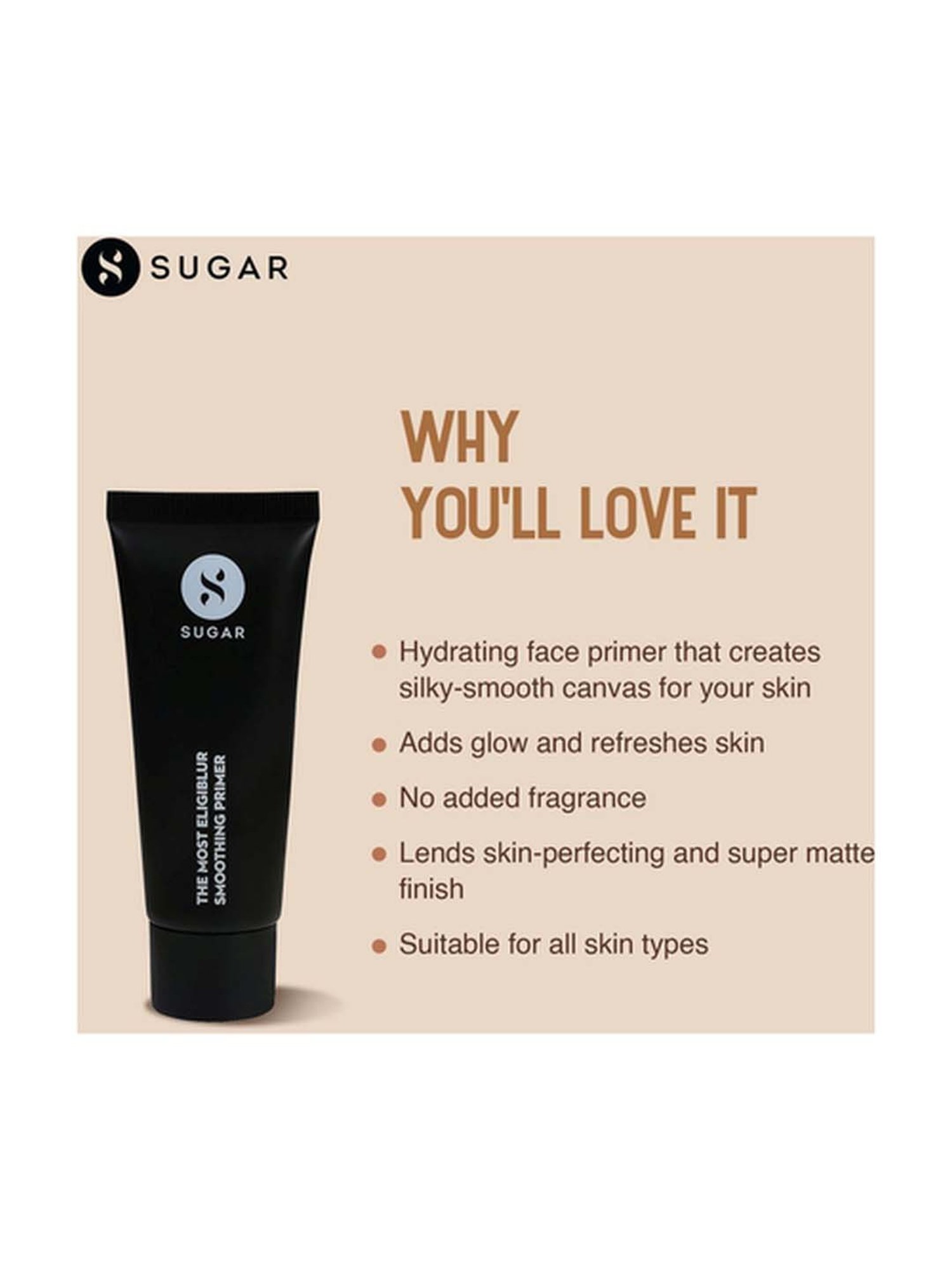 Sugar Cosmetics The Most Eligiblur Smoothing Primer - 25 gm