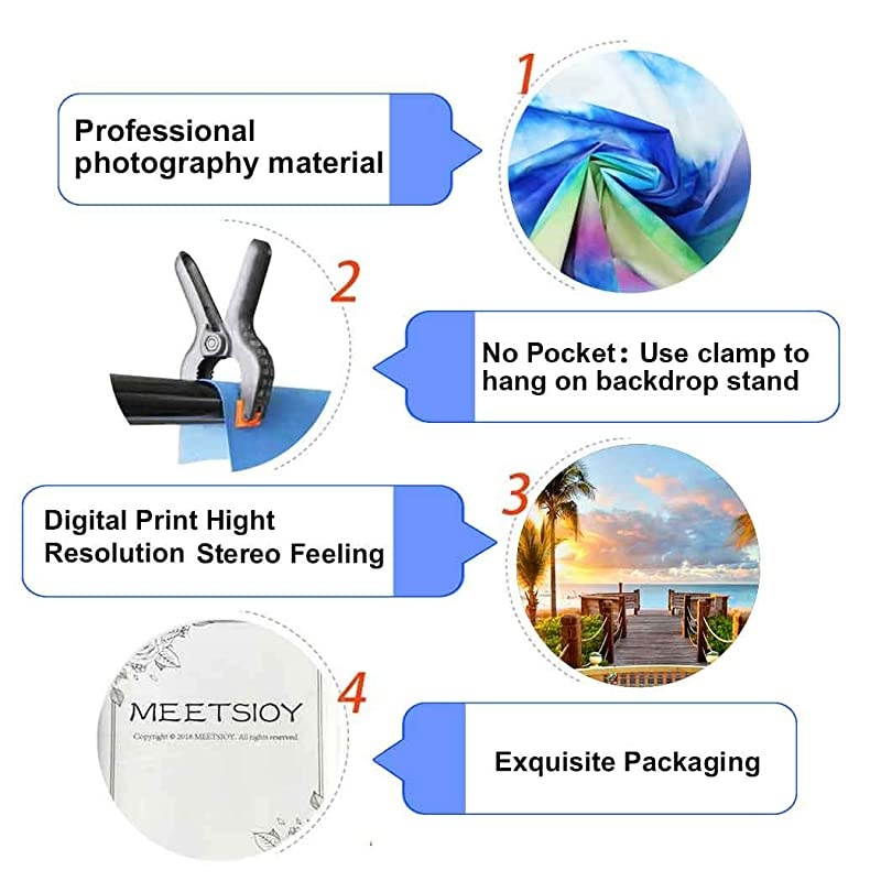 Seaside Scenery Backdrop Wooden Bridge Railing Plant Sunset Sea Background Wedding Photography Ocean Theme Party Studio Props Background 10x7ft HUIMT072