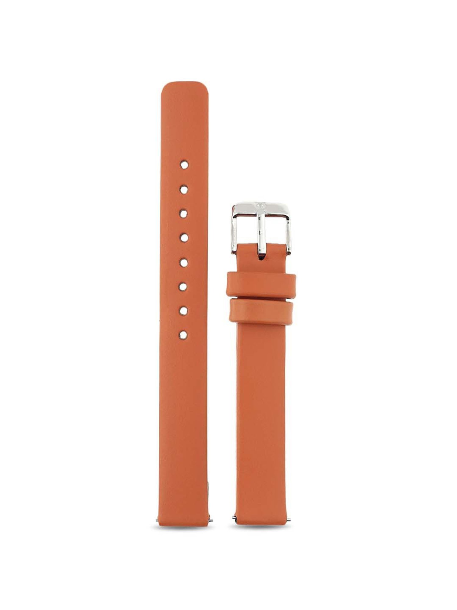 Titan 10 mm Orange Genuine Leather Strap for Women