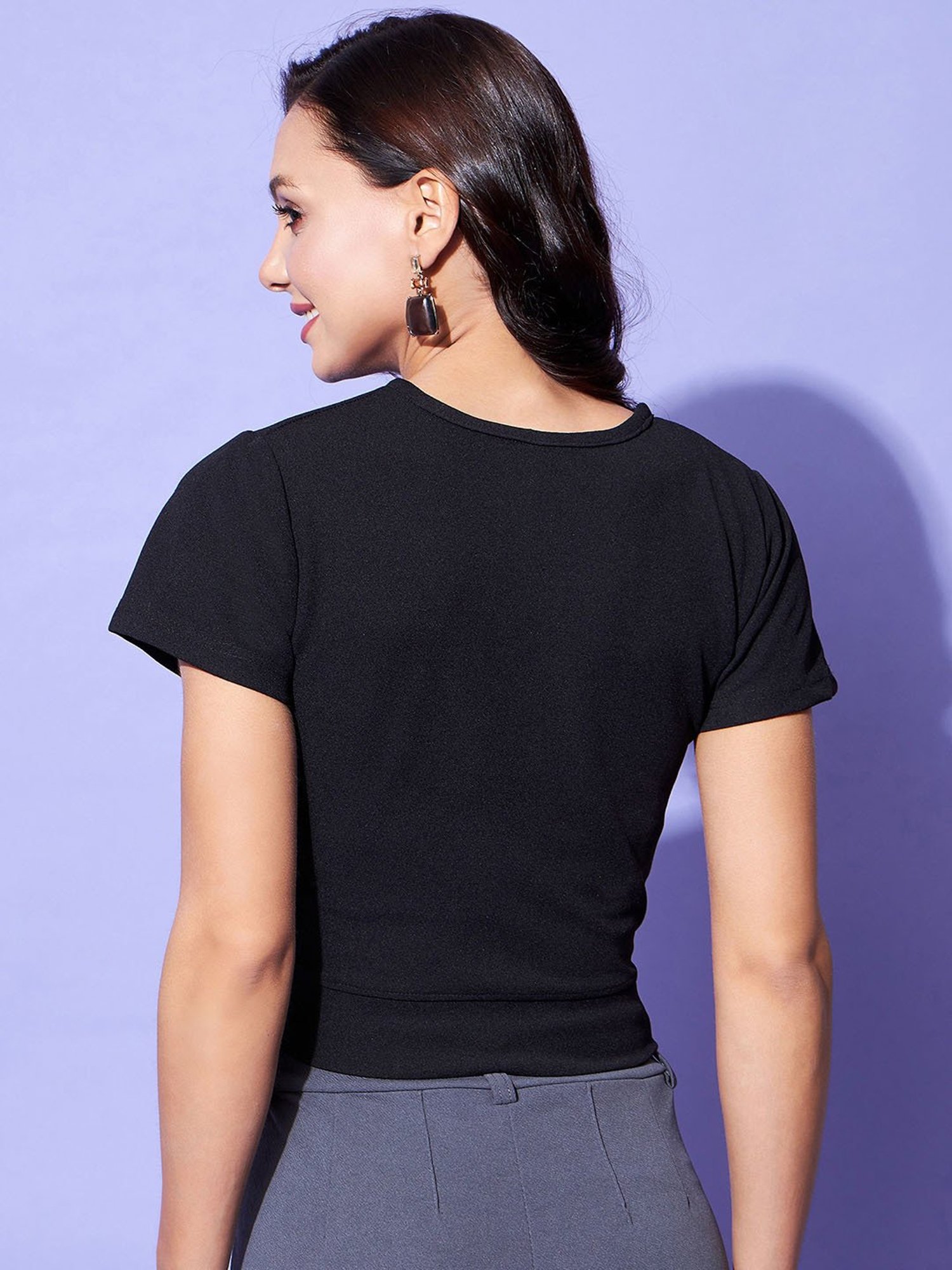 StyleStone Black Crop Top