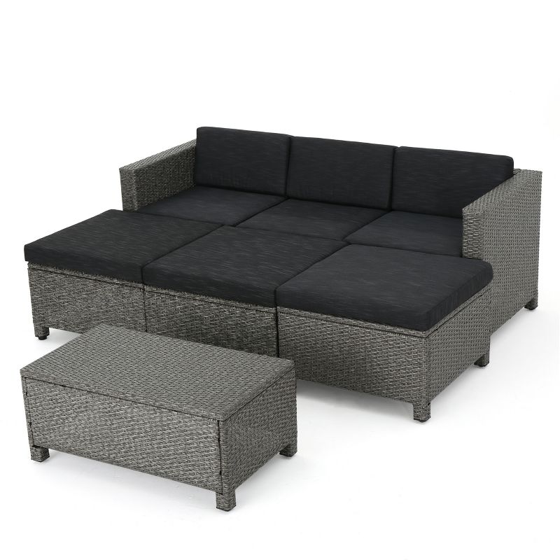 Draper 5pc Sectional Set with Sunbrella - Sage - Leisure Made
