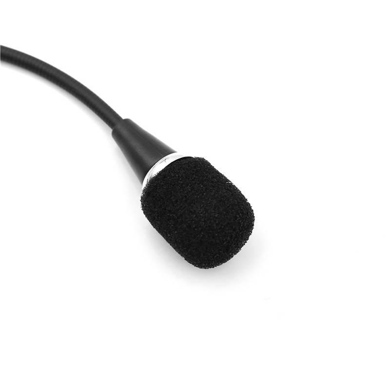 Mini 3.5mm Jack Flexible Microphone Speaker Mic For PC Laptop Notebook