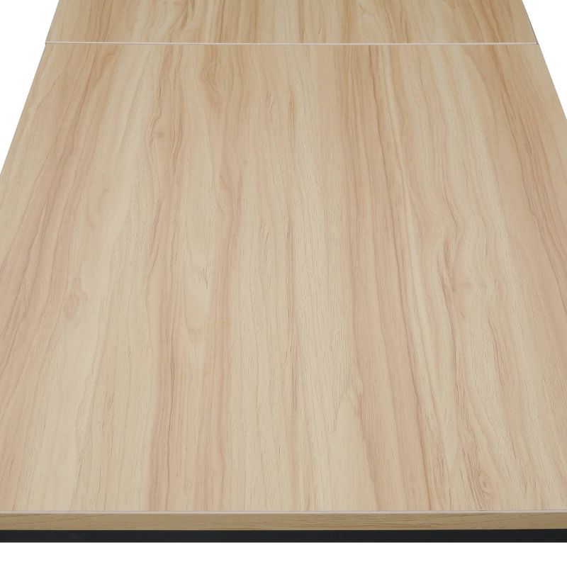 Daniel Compact L Shaped Office Desk Natural/Black - Poly & Bark