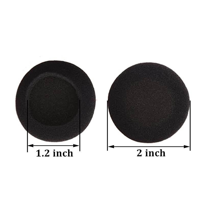 2 Inch Foam Pad EarPad Ear Cover Compatible with Sony Sennheiser Philips Headphone 5 Pairs Black