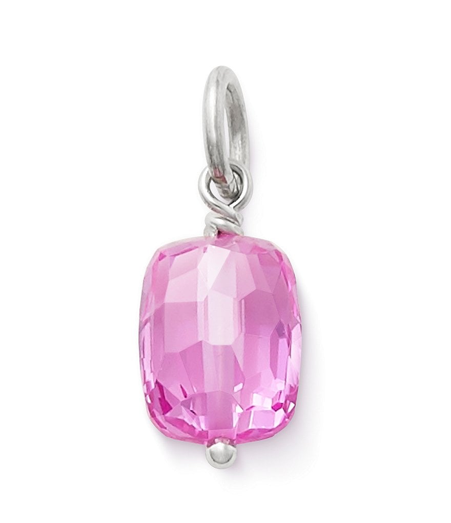 James Avery Faceted Lab-Created Pink Sapphire October Birthstone Charm