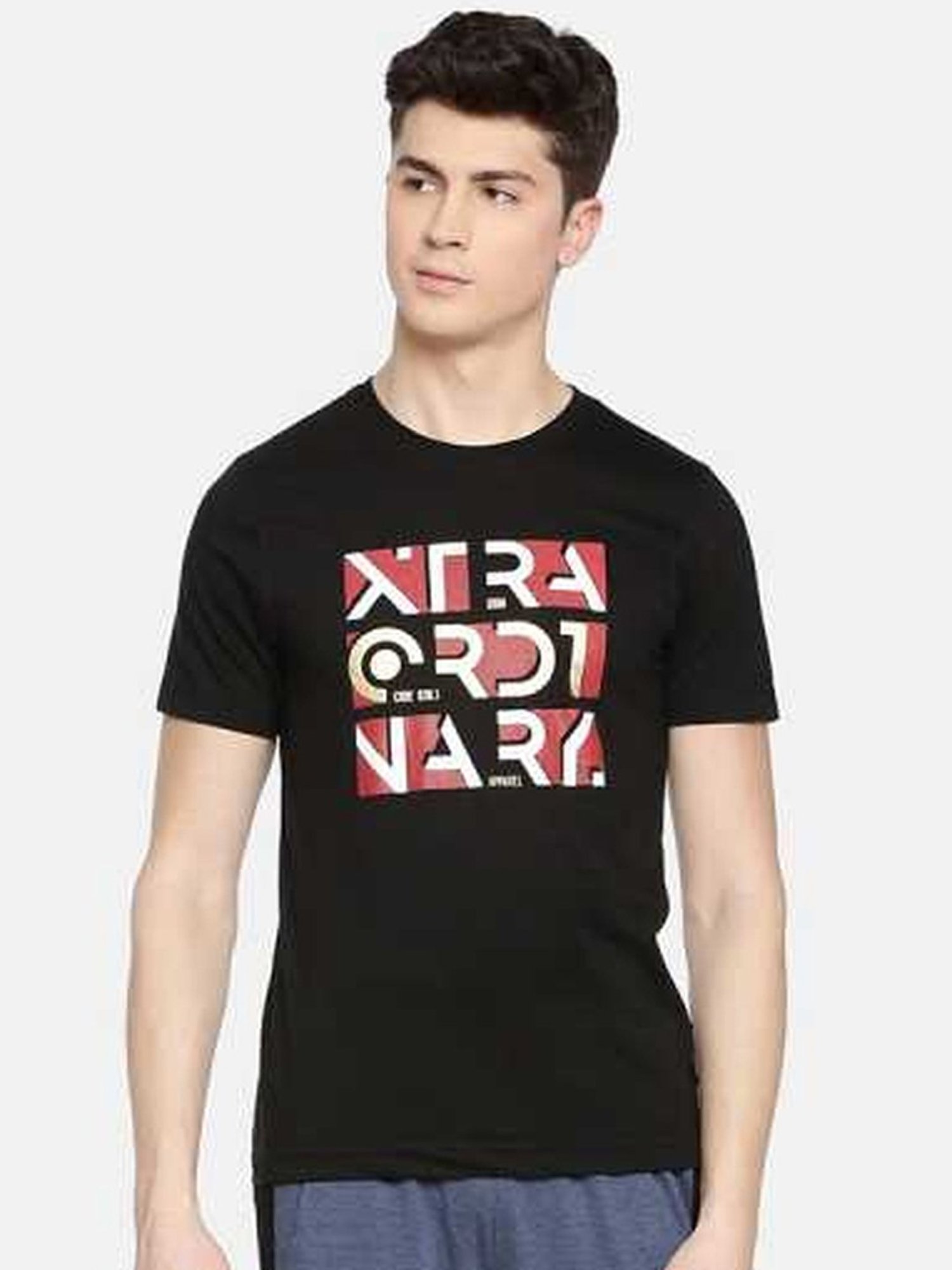 Dollar Black Regular Fit Printed T-Shirt