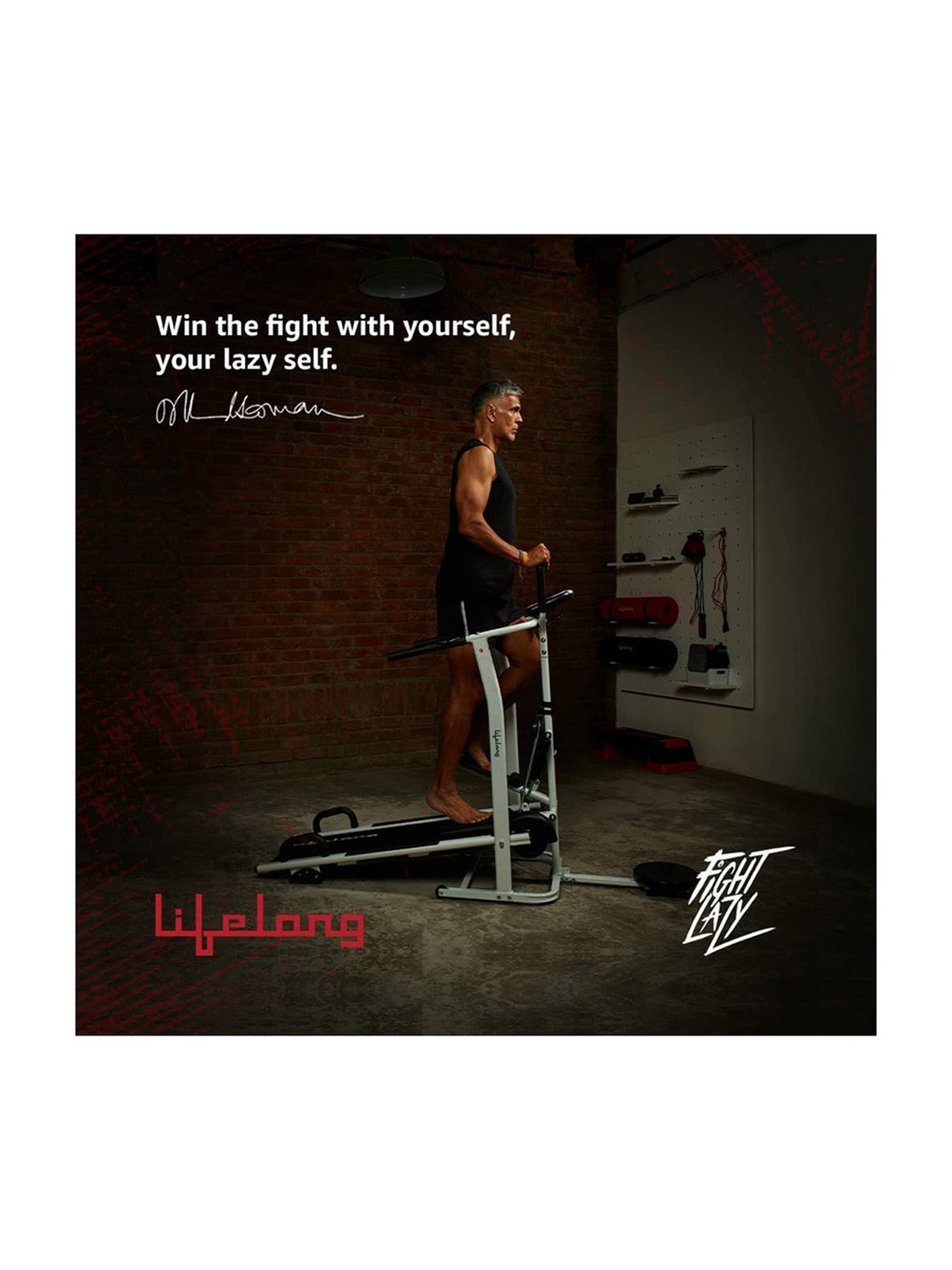 Lifelong Manual Multifunction 4 in 1 Treadmill (White) Size - One Size