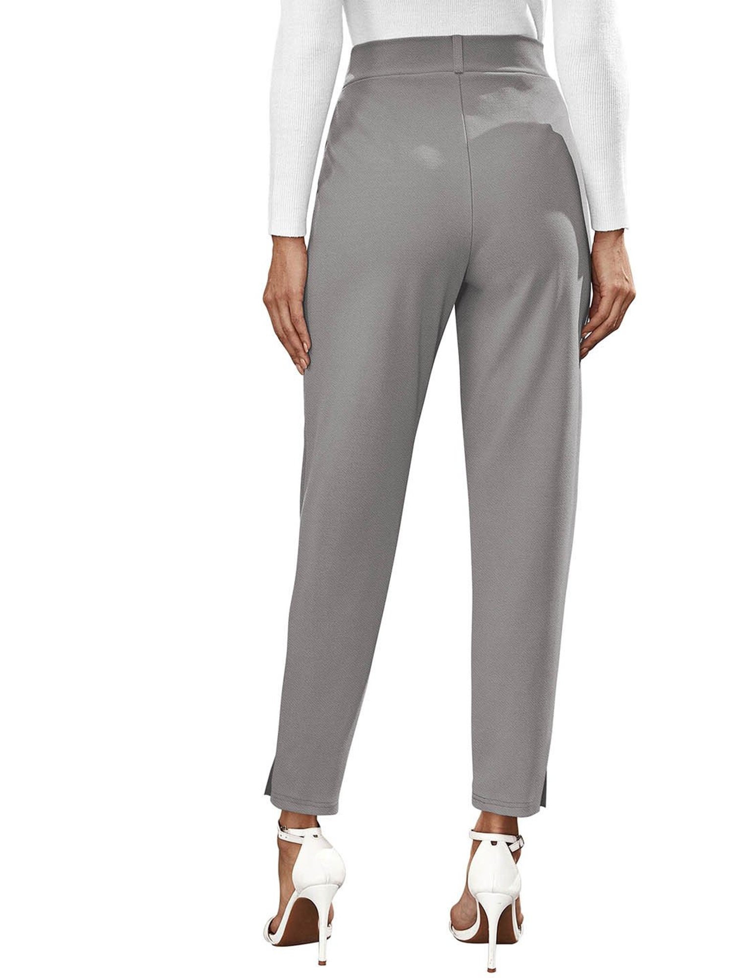 Odette Grey High Rise Pants