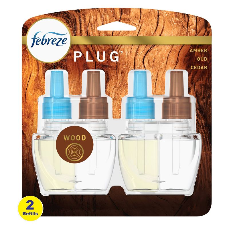 Febreze Plug Wood Refill with Fade Defy Technology - 2ct