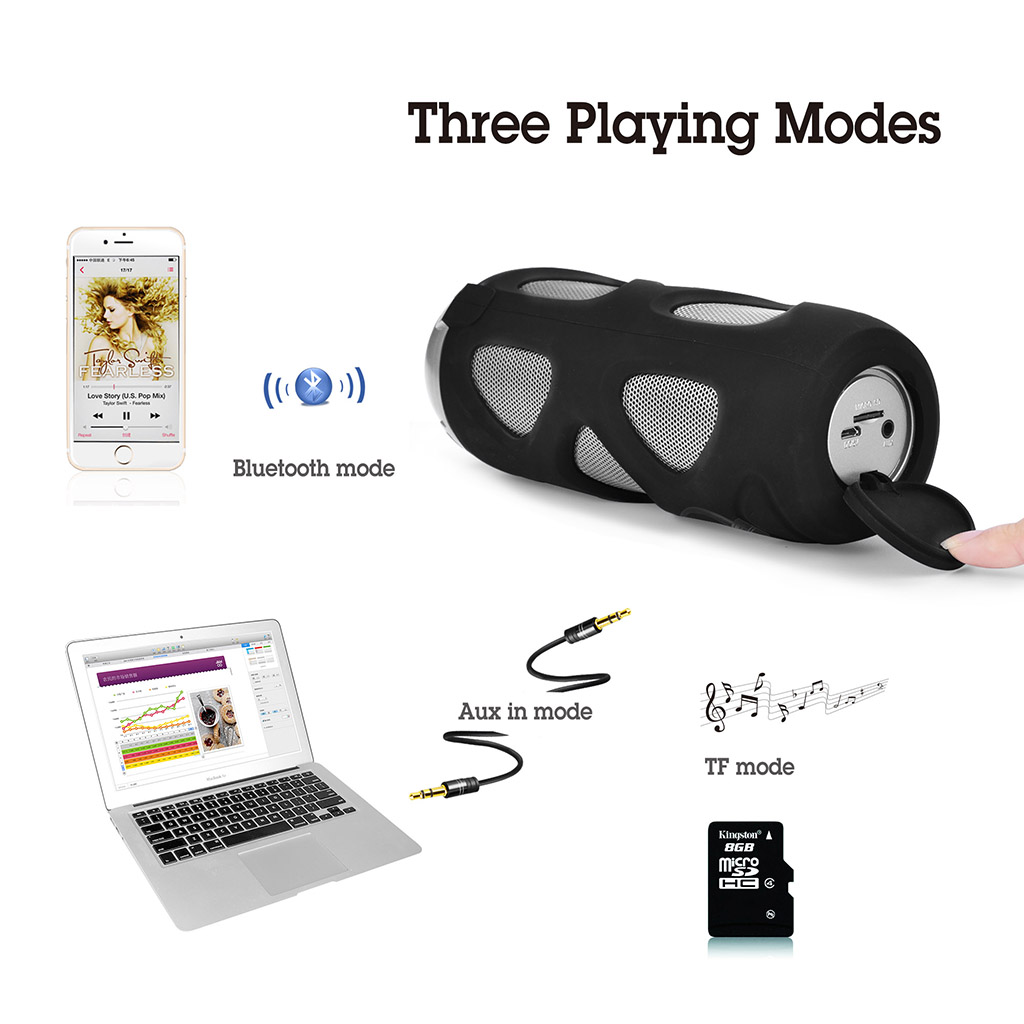 Avantree 10W Bluetooth Bike Speaker with Bicycle Mount, Water Resistant (IPX4), Hook for Outdoor Portable Use, Premium Sound, Support SD TF Card, NFC - Cyclone