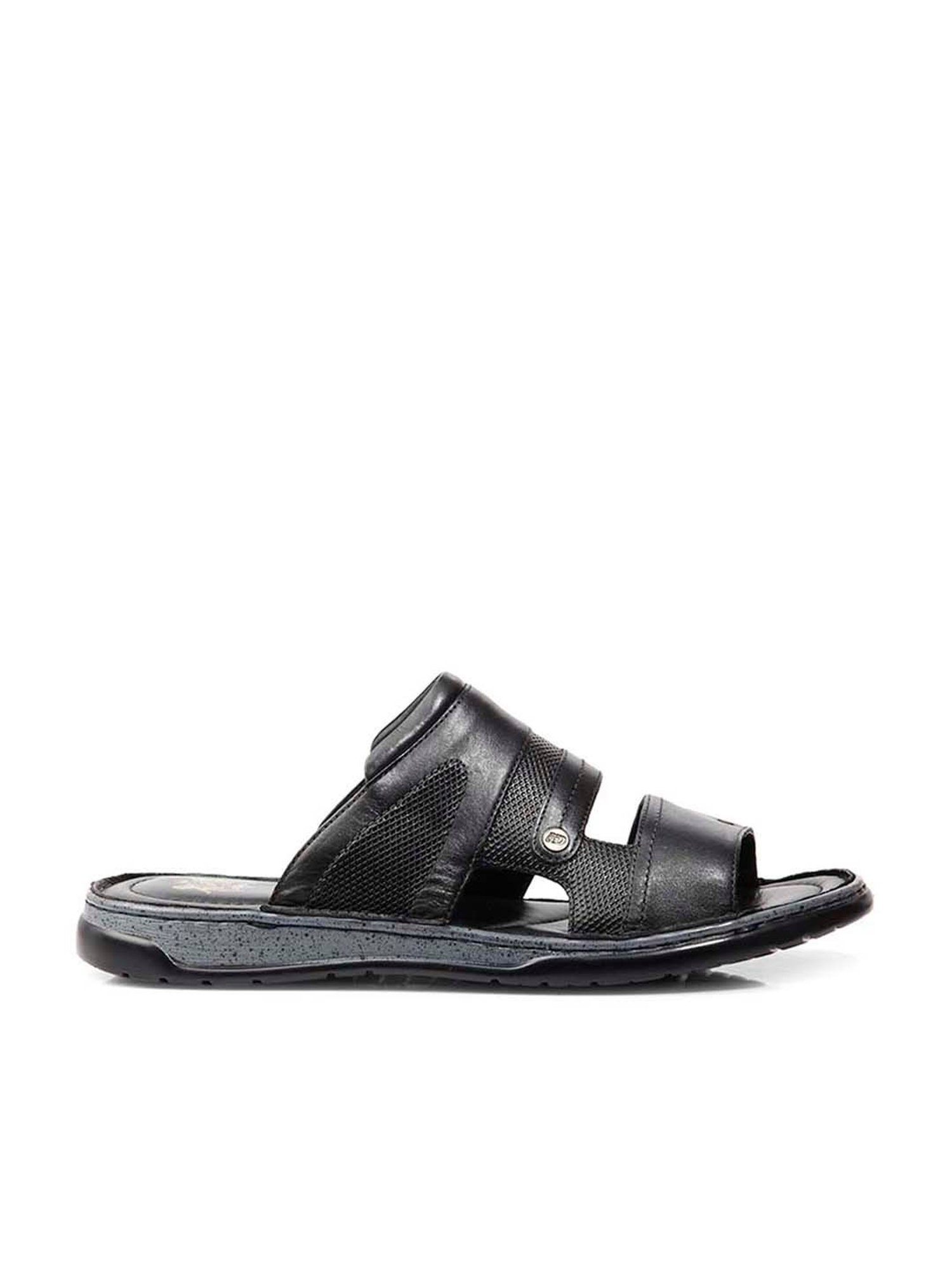 ID Men's Black Thong Sandals
