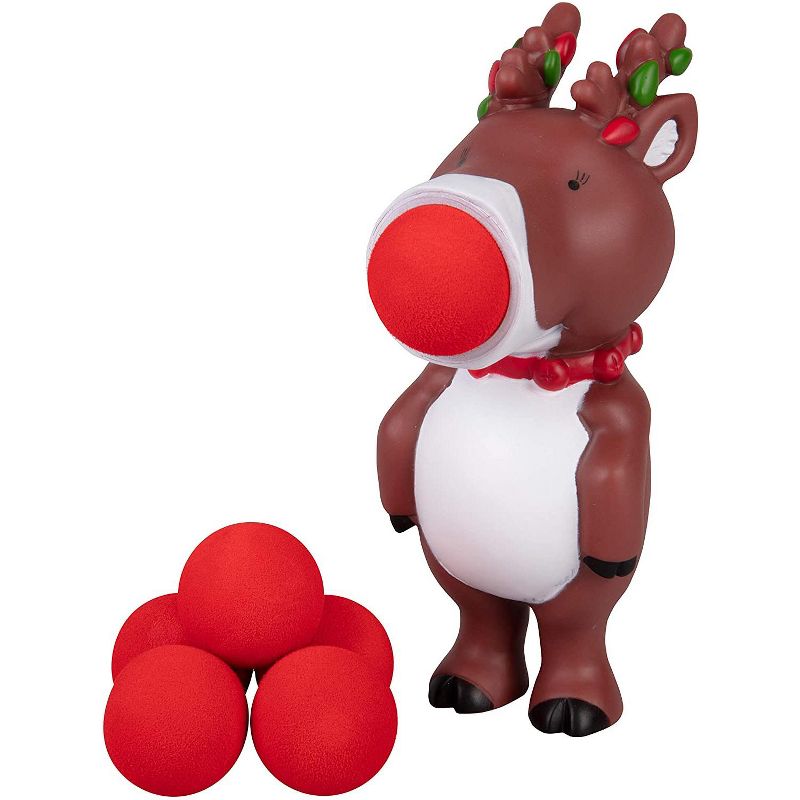 Hog Wild Holiday Reindeer Popper Toy, Shoots Foam Balls!