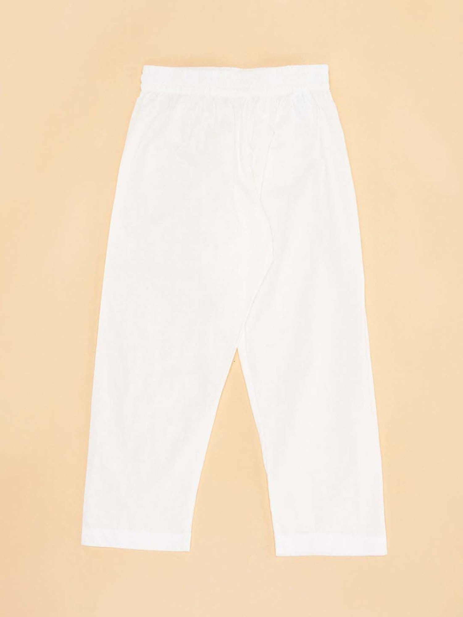 Indus Route by Pantaloons Kids Purple & White Cotton Embroidered Full Sleeves Kurta Set