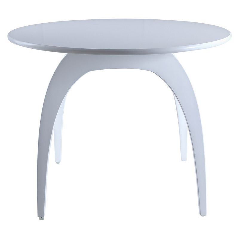 Beckett Round Dining Table Glossy White - Hives & Honey