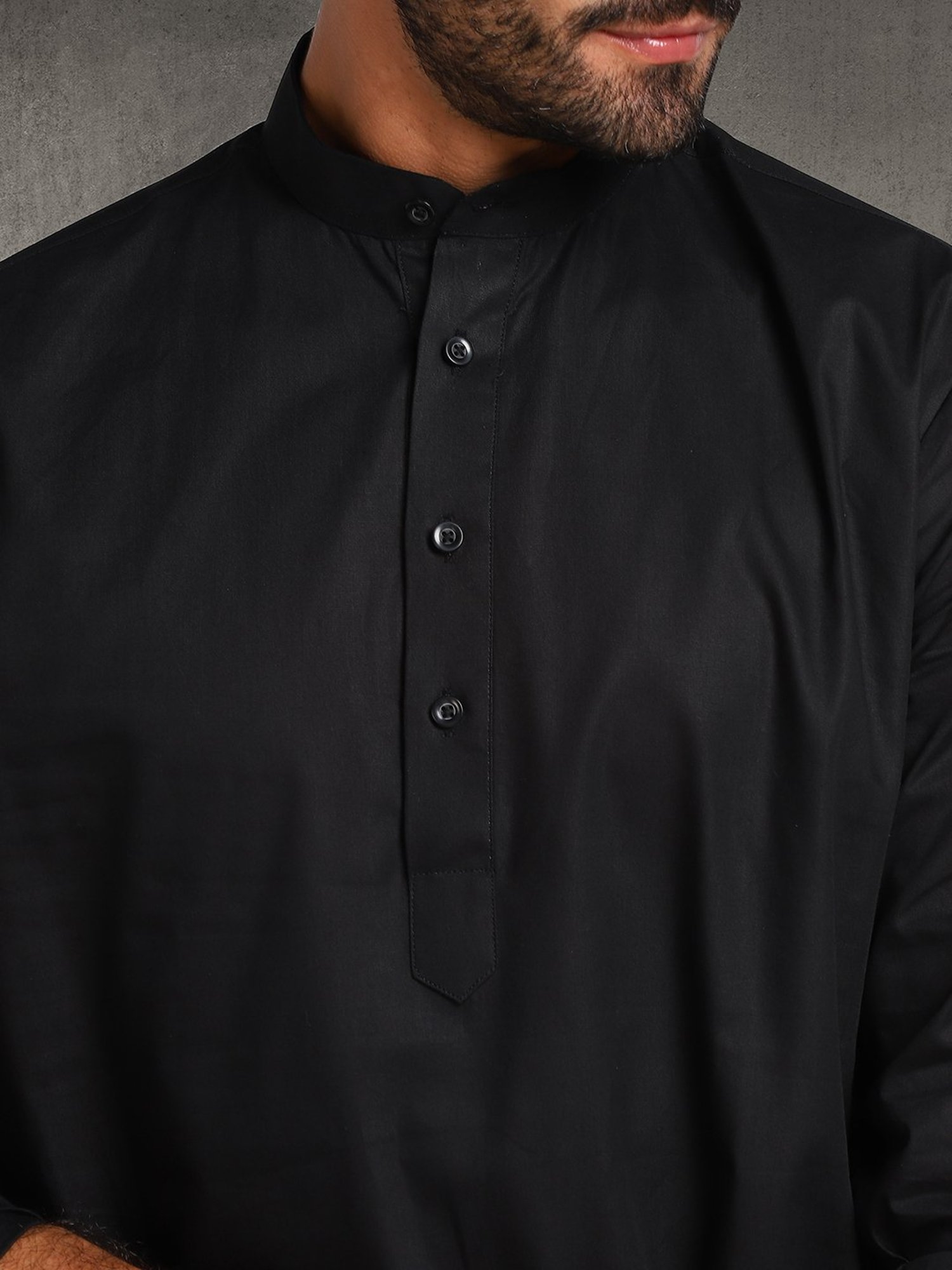 Hangup Plus Black Regular Fit Kurta