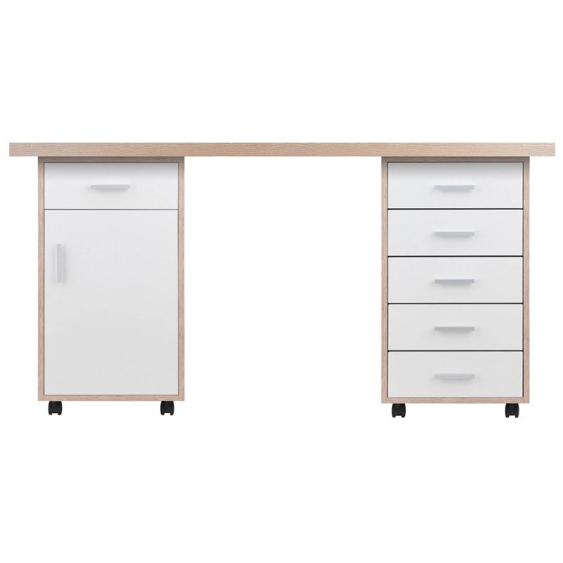 3pc Chrono Home Office Set Natural/White - Nexera