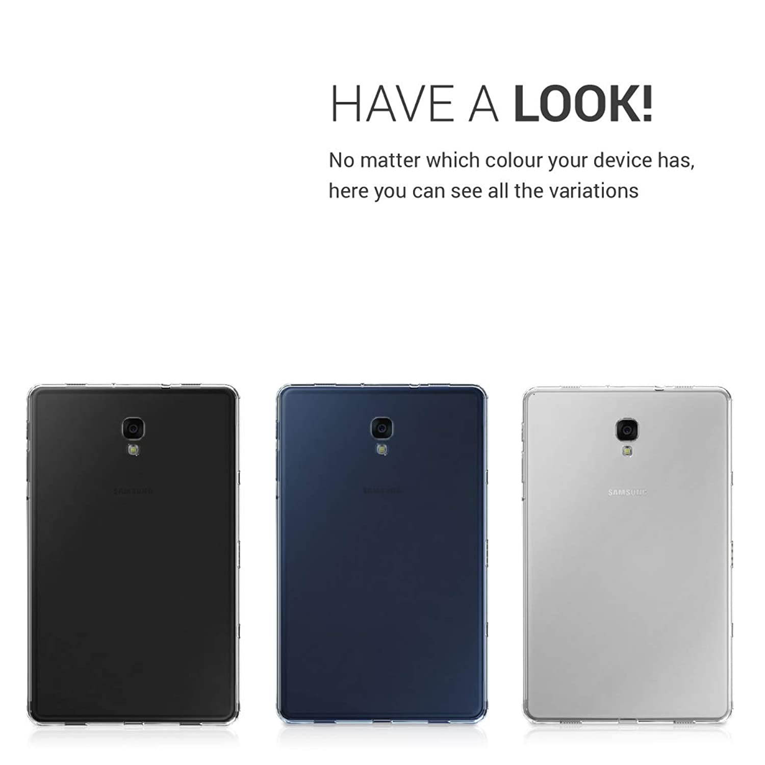 kwmobile Crystal TPU Cover Compatible with Samsung Galaxy Tab A 10.5 - Mobile Cell Phone Case - Transparent