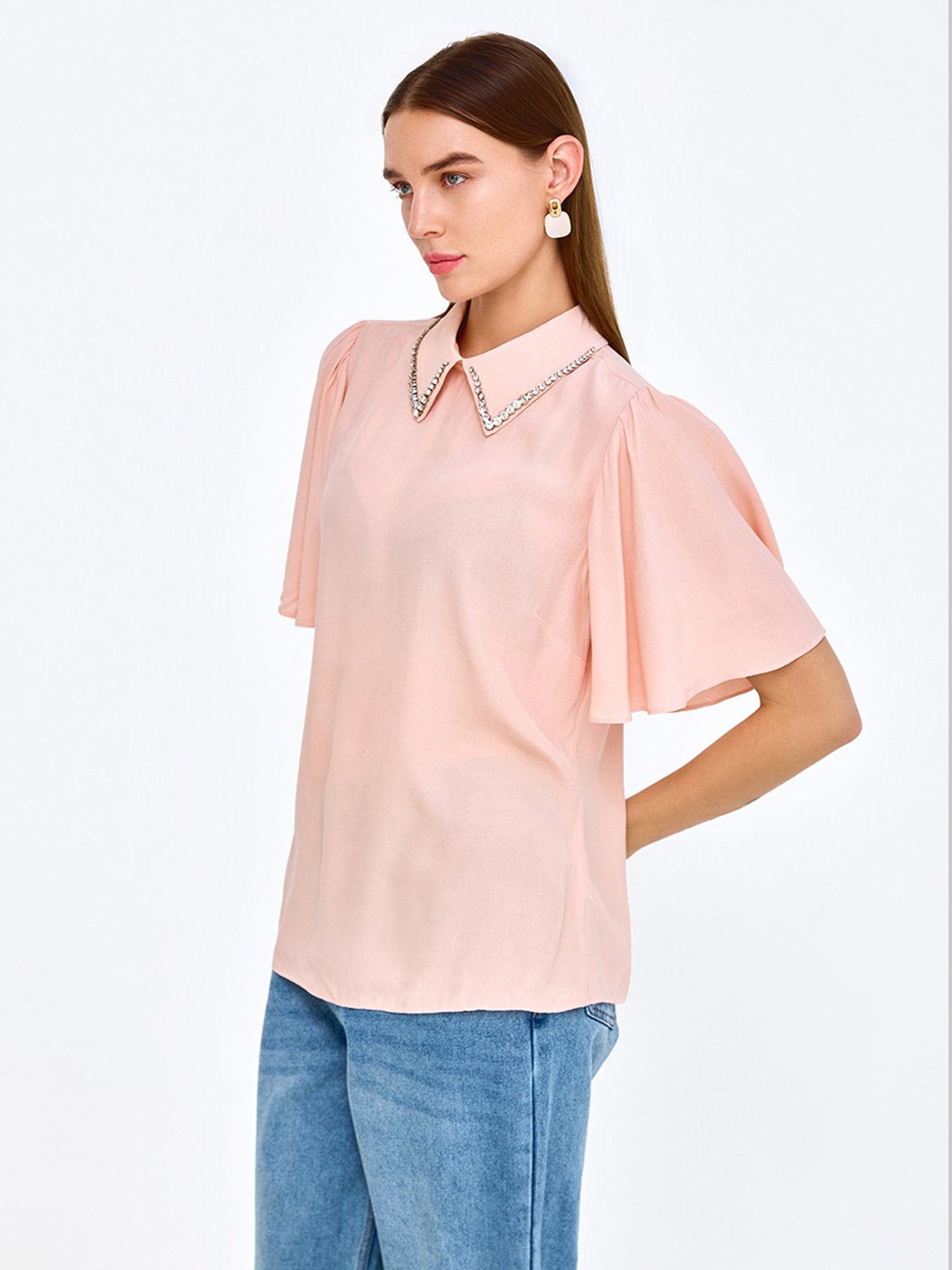 Cover Story Pink Regular Fit Top