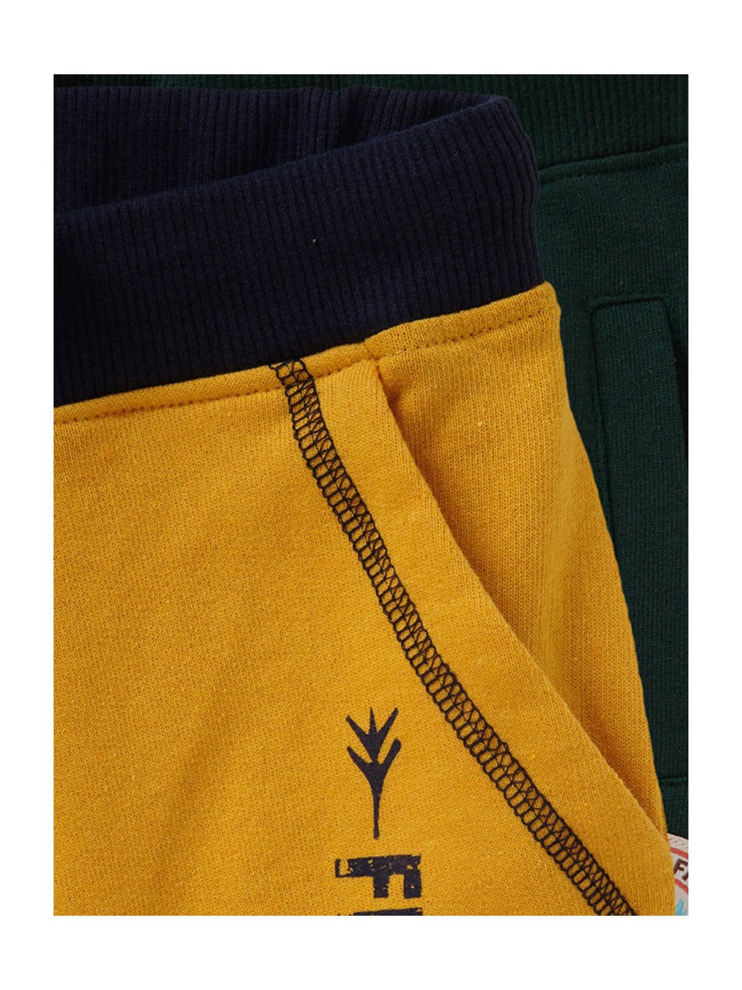 Cub McPaws Boys Yellow & Green Printed Joggers