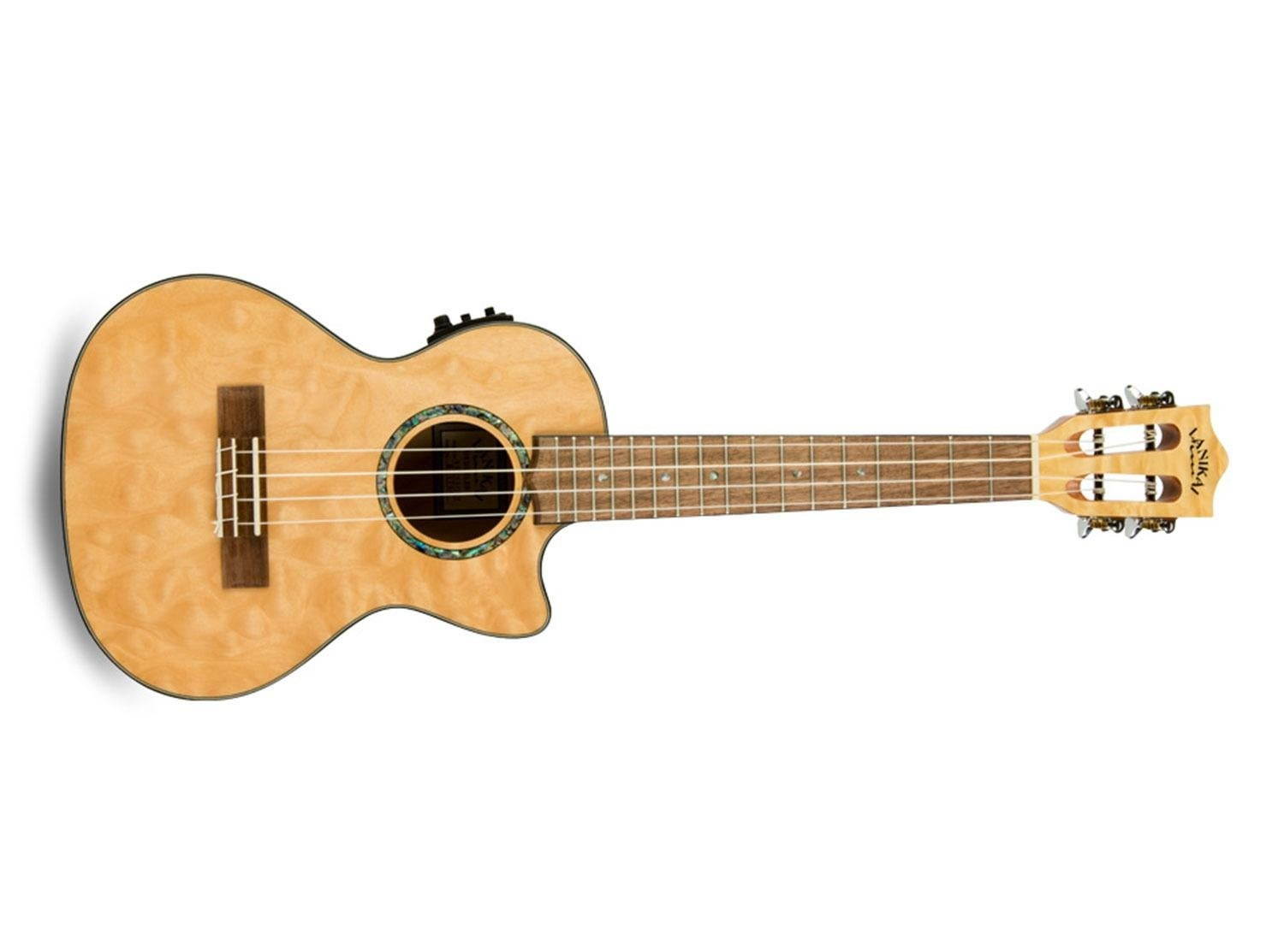 Lanikai QM-CET Quilted Maple Tenor with Kula PreampAcoustic Electric Ukulele Natural