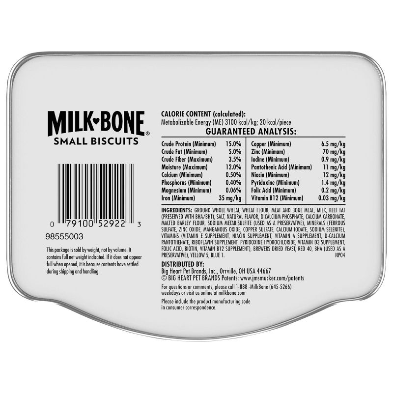 MilkBone Holiday Tin with Original Beef Holiday Dog Biscuits Dog Treats - 24oz