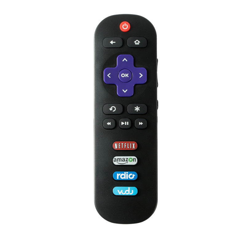 Remote Control For TCL Roku TV Control w/ Netflix Amazon Vudu Radio Key + Yellow Silicone Case