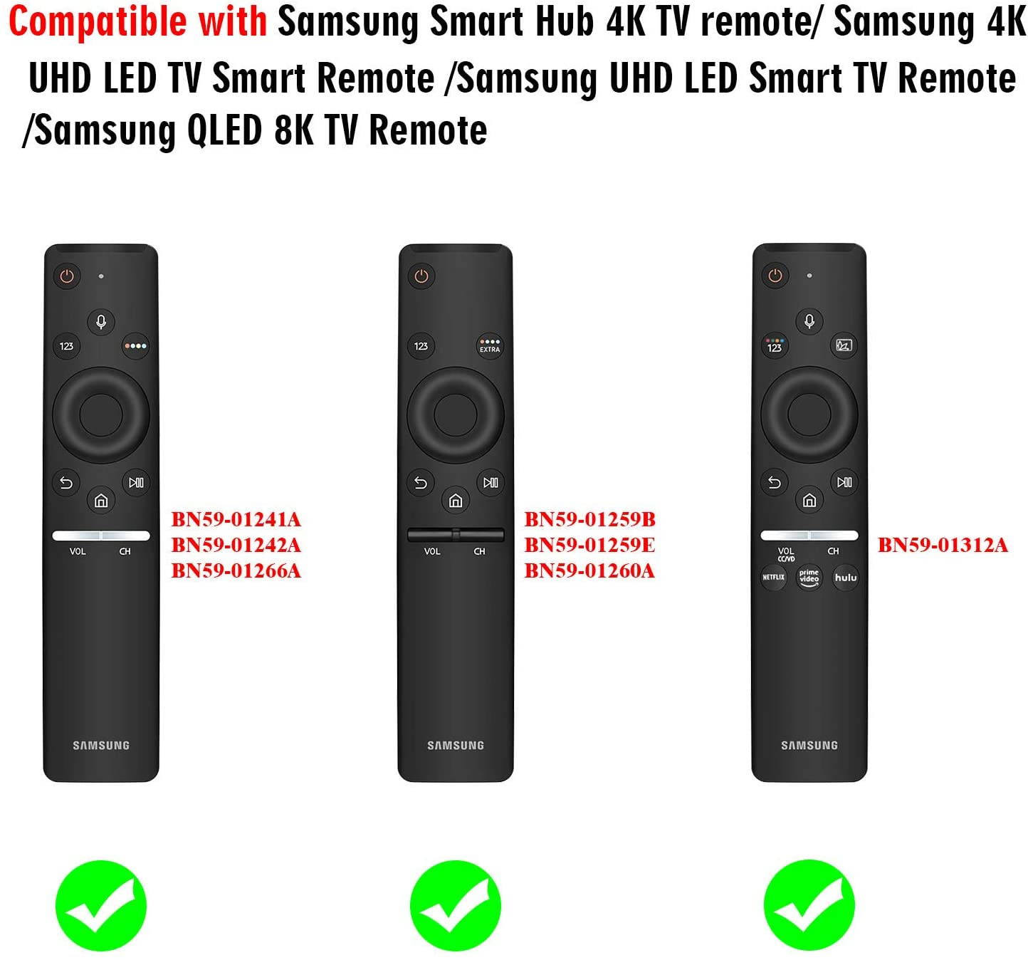 Protective Case Compatible Samsung Smart TV Remote Controller BN59 Series CaseBot Light Weight Kids-Friendly Anti Slip Shock Proof Silicone Cover Green-Glow in The Dark