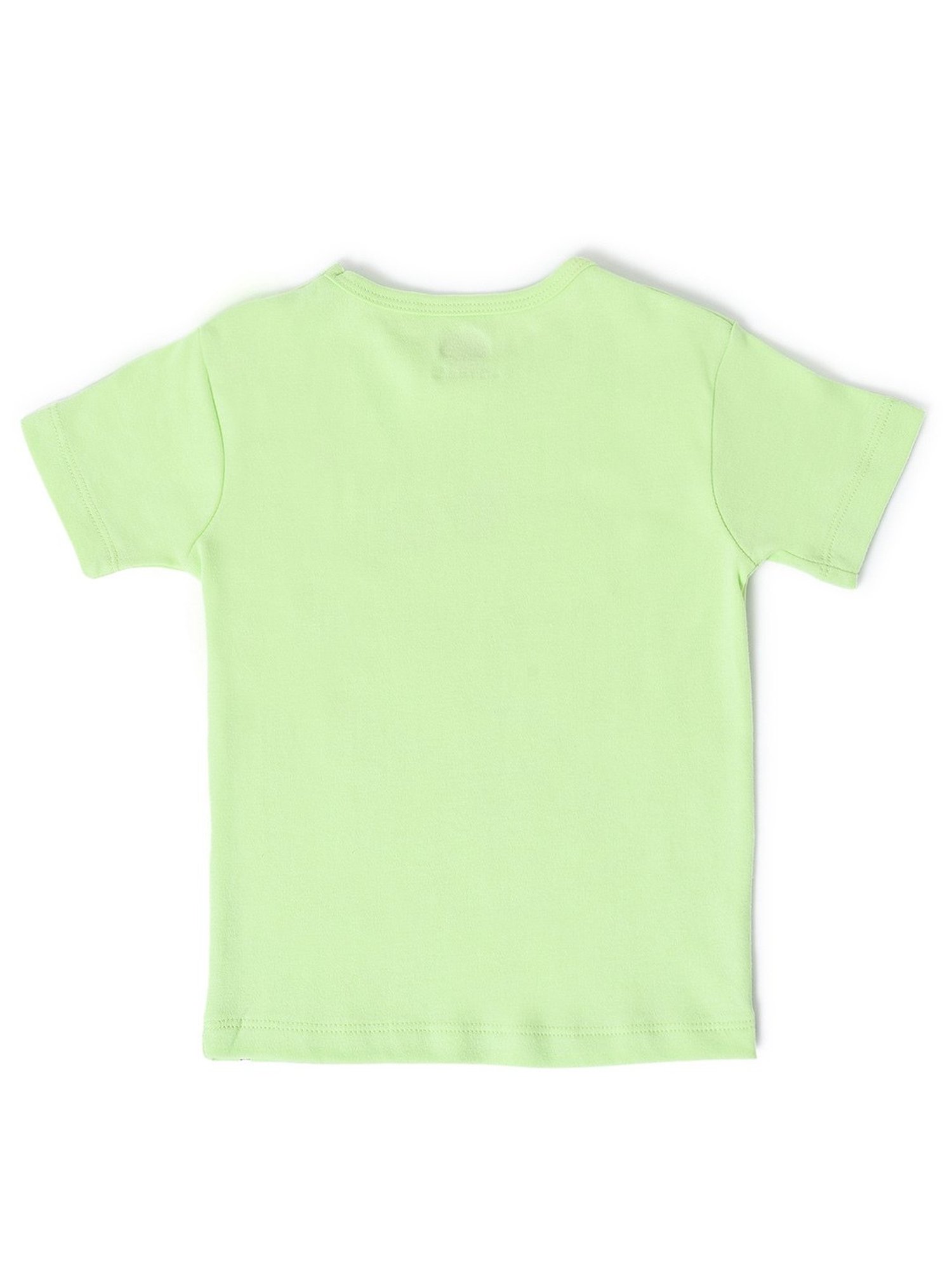 MiArcus Kids Light Green Printed T-Shirt