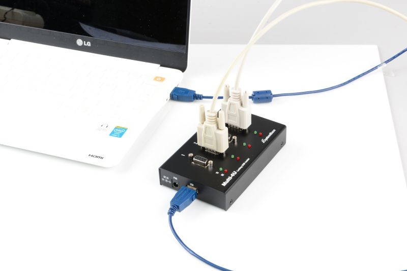 SystemBase - 4Ports USB to Serial Converter RS422/RS485, Female Connector, 4.92ft USB Cable lock (Multi-4/USB COMBO V1.6)