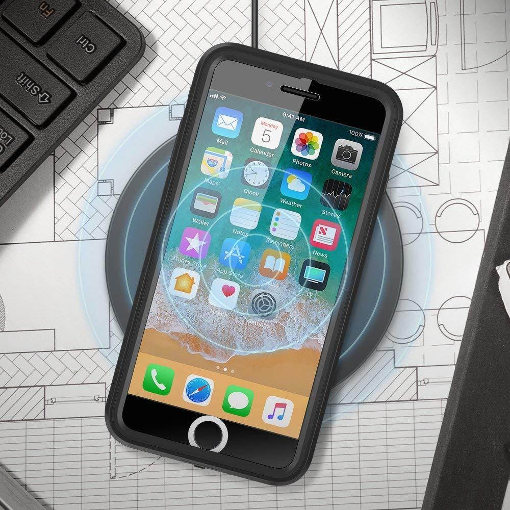 Trianium iPhone 8 Case [Duranium Series] with Holster Case Heavy Duty Protective Cover and Built-in Screen Protector for Apple iPhone8 Phone (2017) Belt Clip Kickstand [Full Body Protection]- Gunmetal