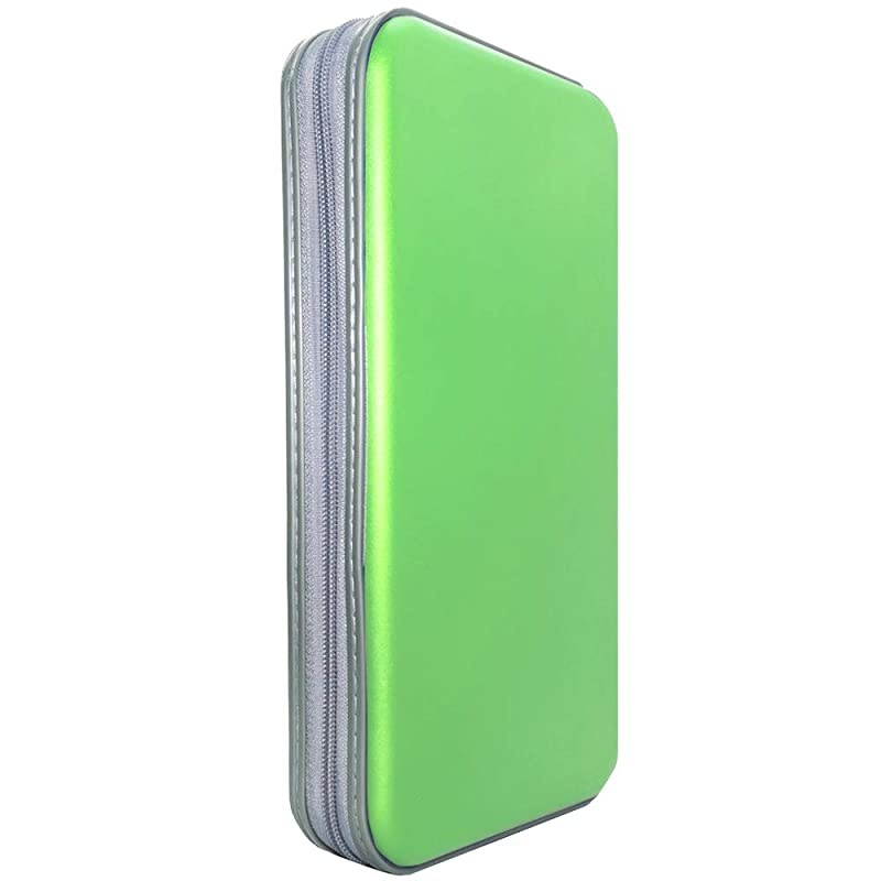 CD Case 80 Capacity DVD Storage DVD Case Holder VCD Wallet Organizer Protective Hard Plastic Portable Case Cover Green