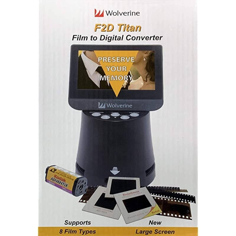 Titan 8-in-1 High Resolution Film to Digital Converter with 4.3" Screen and HDMI Output (Black)