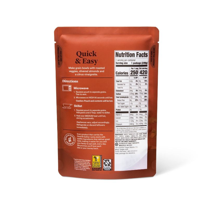 Whole Grain Blend with Brown Rice, Lentils & Quinoa - 8.8oz - Good & Gather™