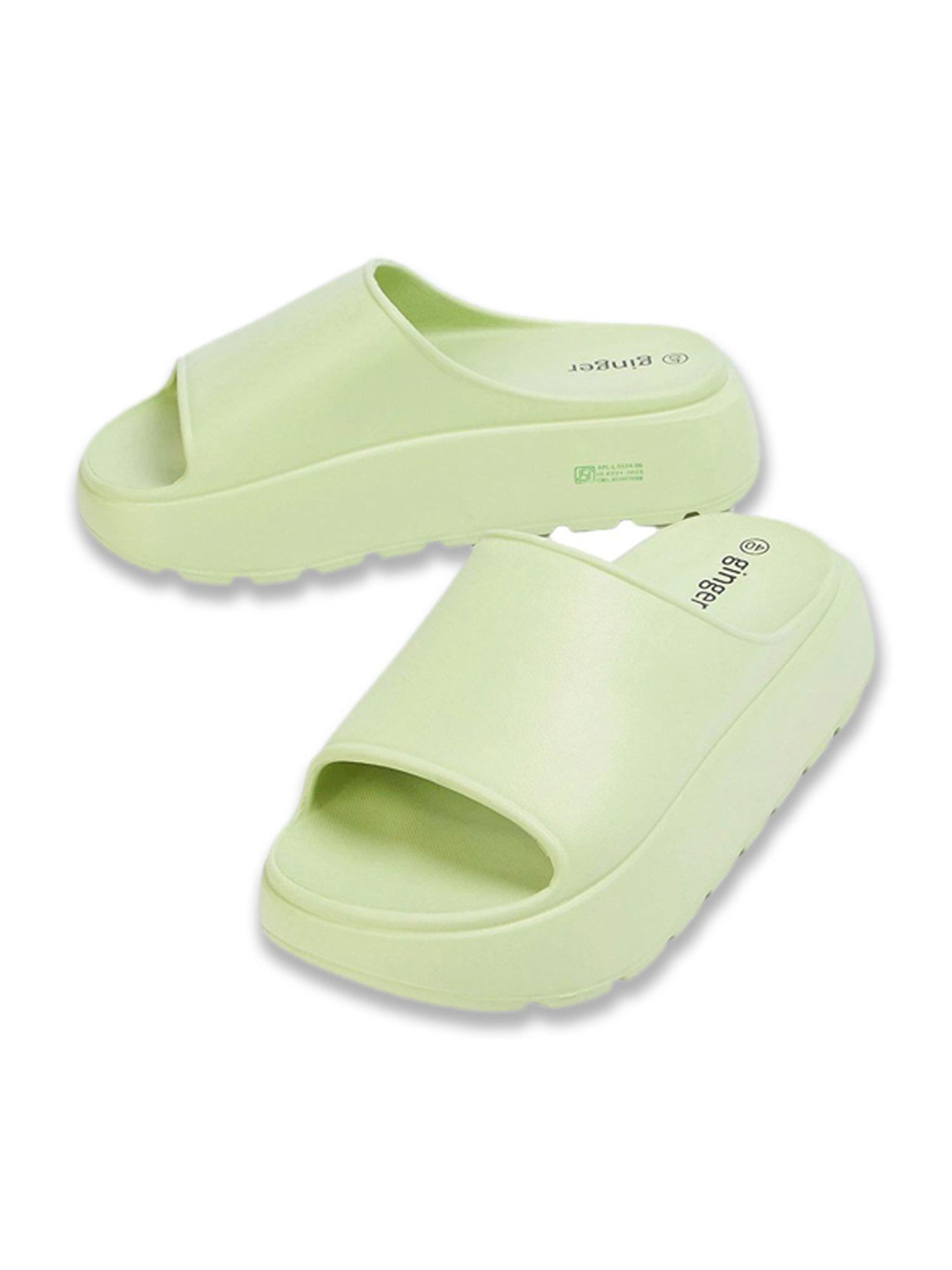 Ginger by Lifestyle Women's Green Slides