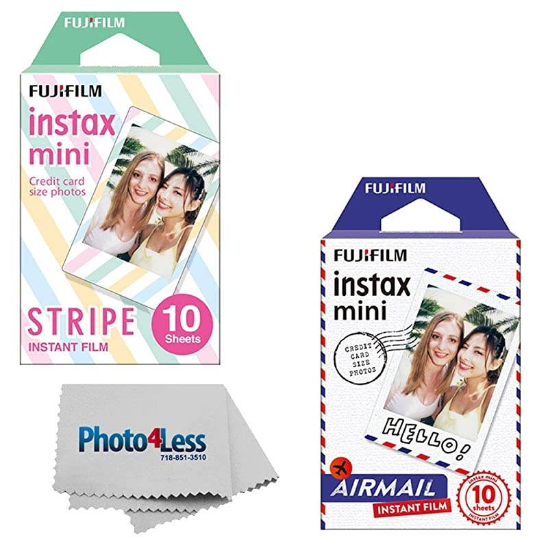 Instax Mini Blue Marble Film - 10 Sheets + Instax Mini Mermaid Film - 10 Sheets