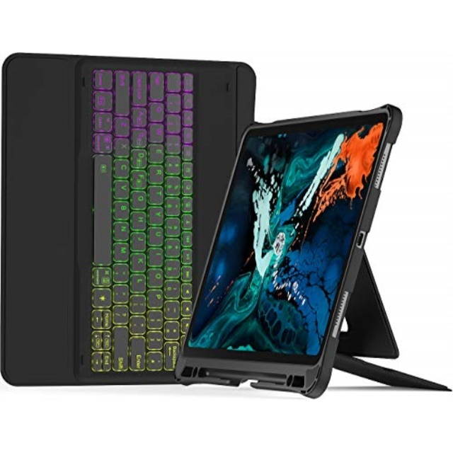Inateck Backlit Keyboard Case for iPad Pro 12.9 2020/2018, with Kickstand and Pencil Holder, detachable