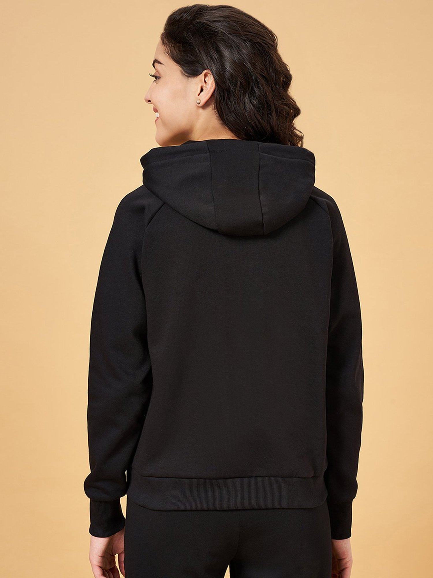 Ajile by Pantaloons Black Cotton Sports Sweatshirt