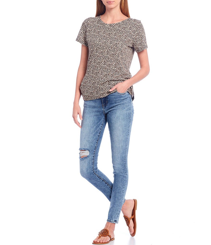 KUT from the Kloth Mia High Rise Toothpick Slight Destruction Detail Skinny Jeans