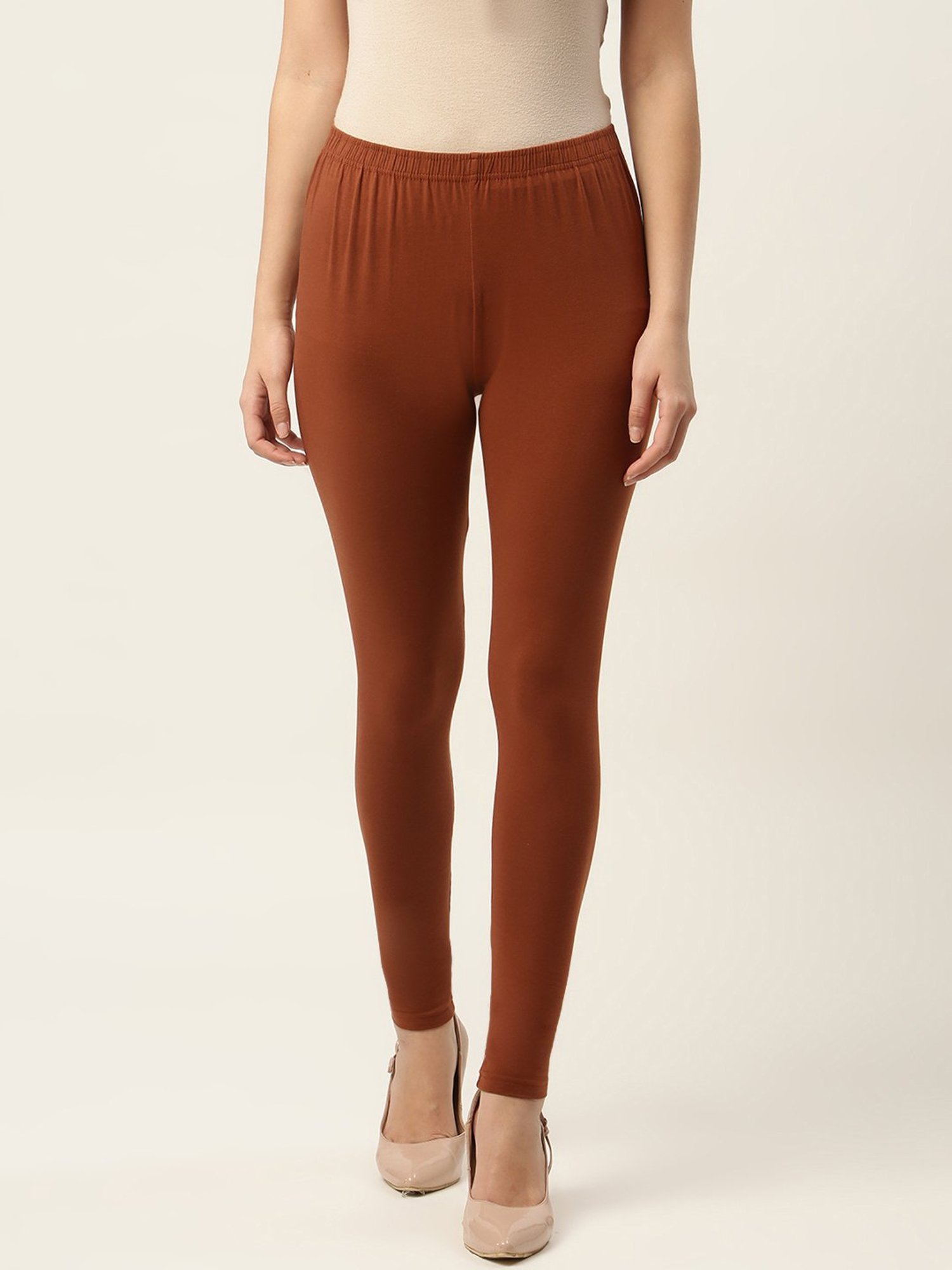 Ms.Lingies Brown Cotton Leggings