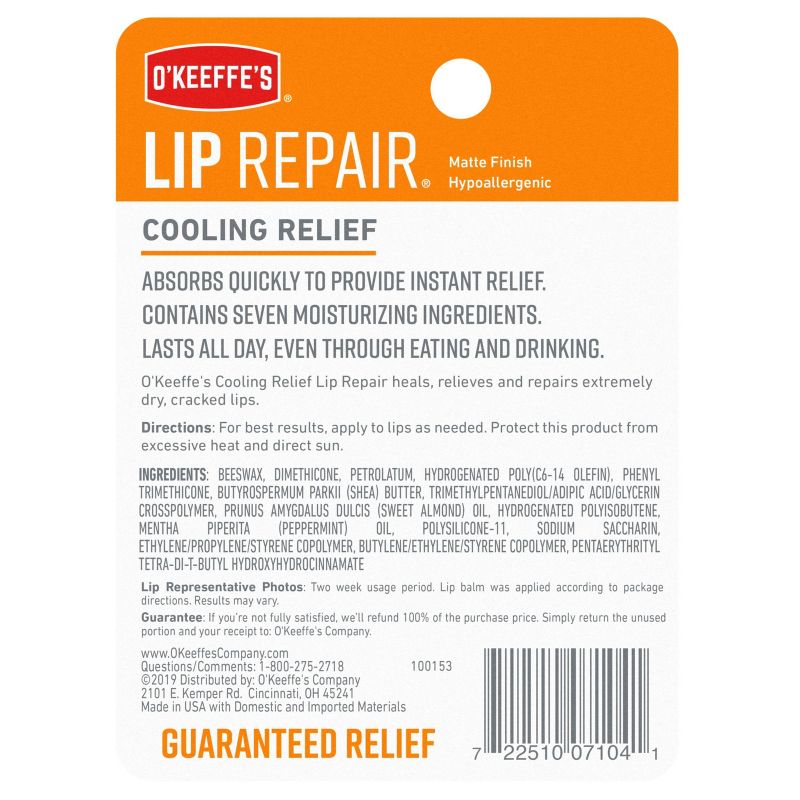 O'Keeffe's Lip Repair Cooling Twin Stick - 0.30oz