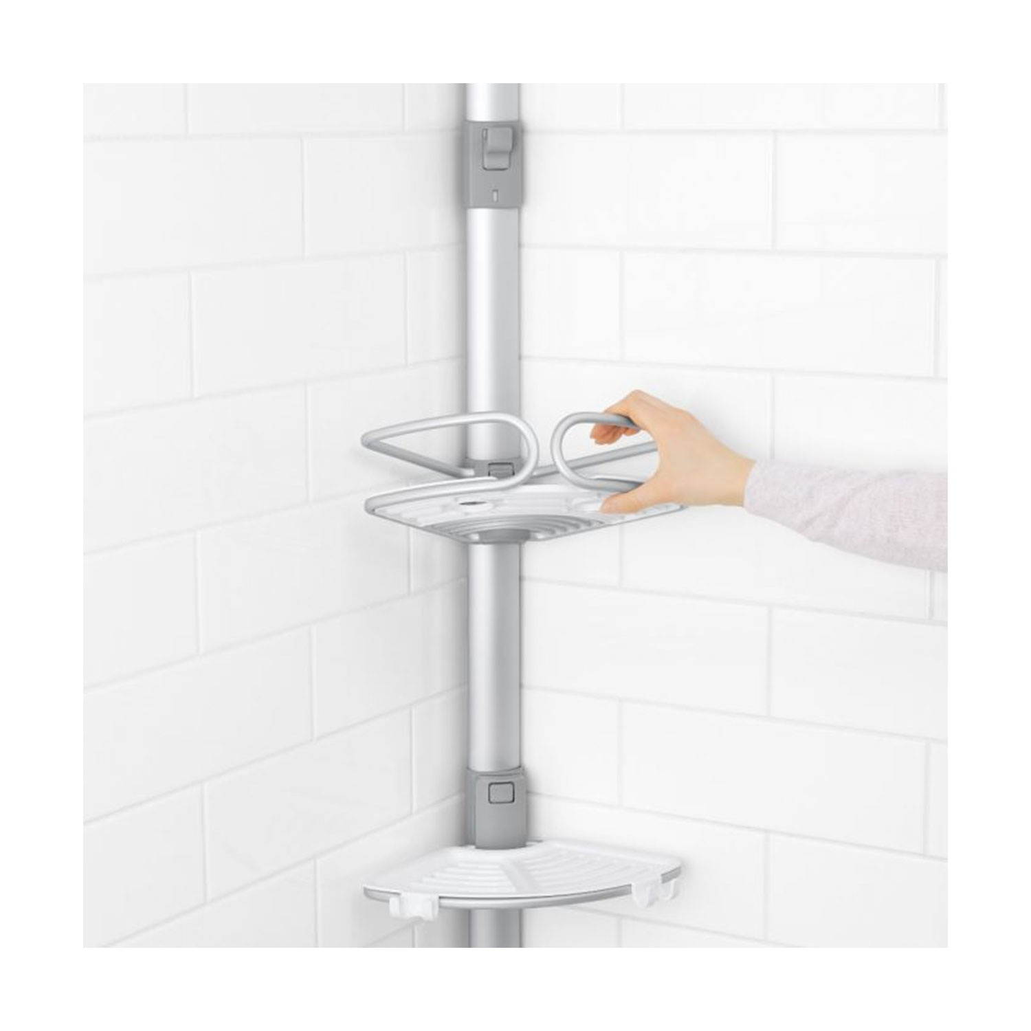 oxo good grips quickextend aluminum pole caddy
