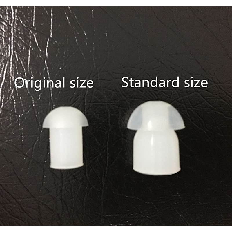 A  Replacement Mushroom Earbud Ear Tips for Motorola Kenwood Two Way Radio Coil Tube Audio KitsTransparent Acoustic Tube Earpieces Standard Mushroom