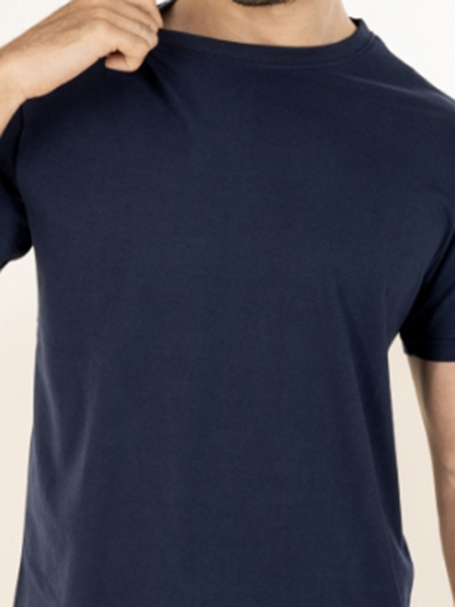The Bleu Label Navy Slim Fit Crew T-Shirt