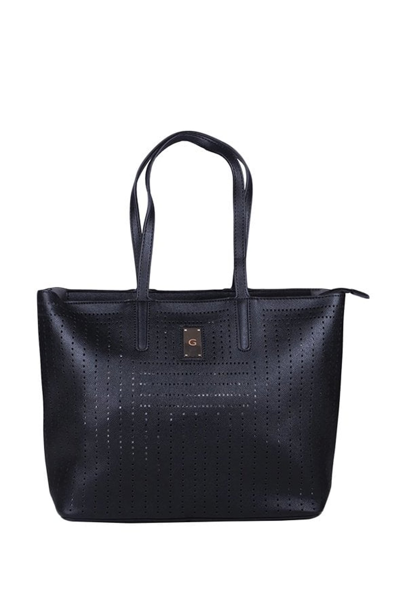 Giordano Black Perforated Tote Handbag