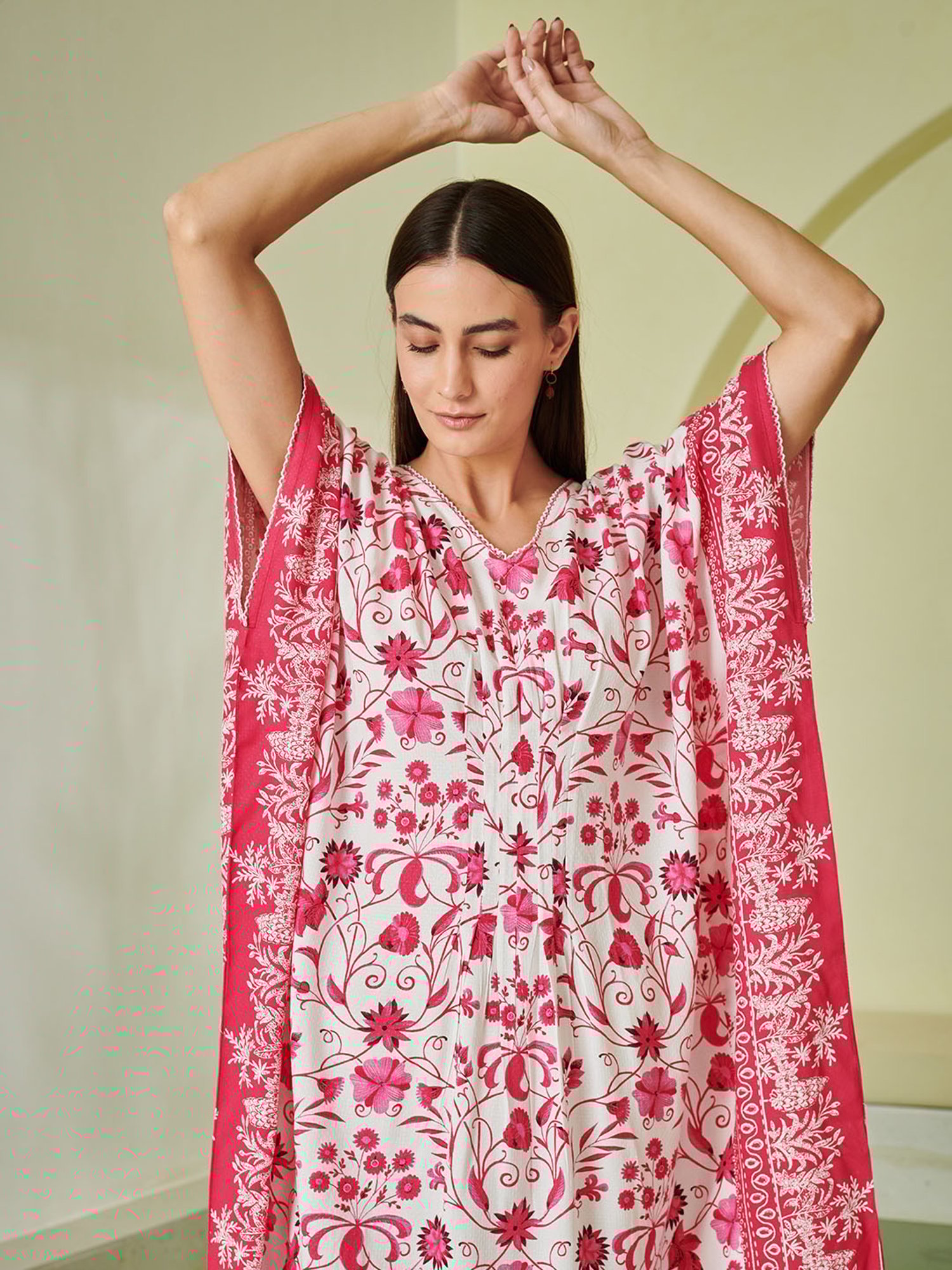 Dusk Attire Pink Clara Kaftan