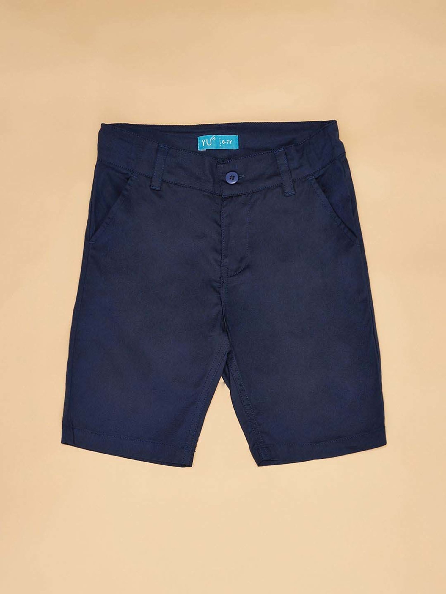 YU by Pantaloons Kids Navy Cotton Regular Fit Shorts